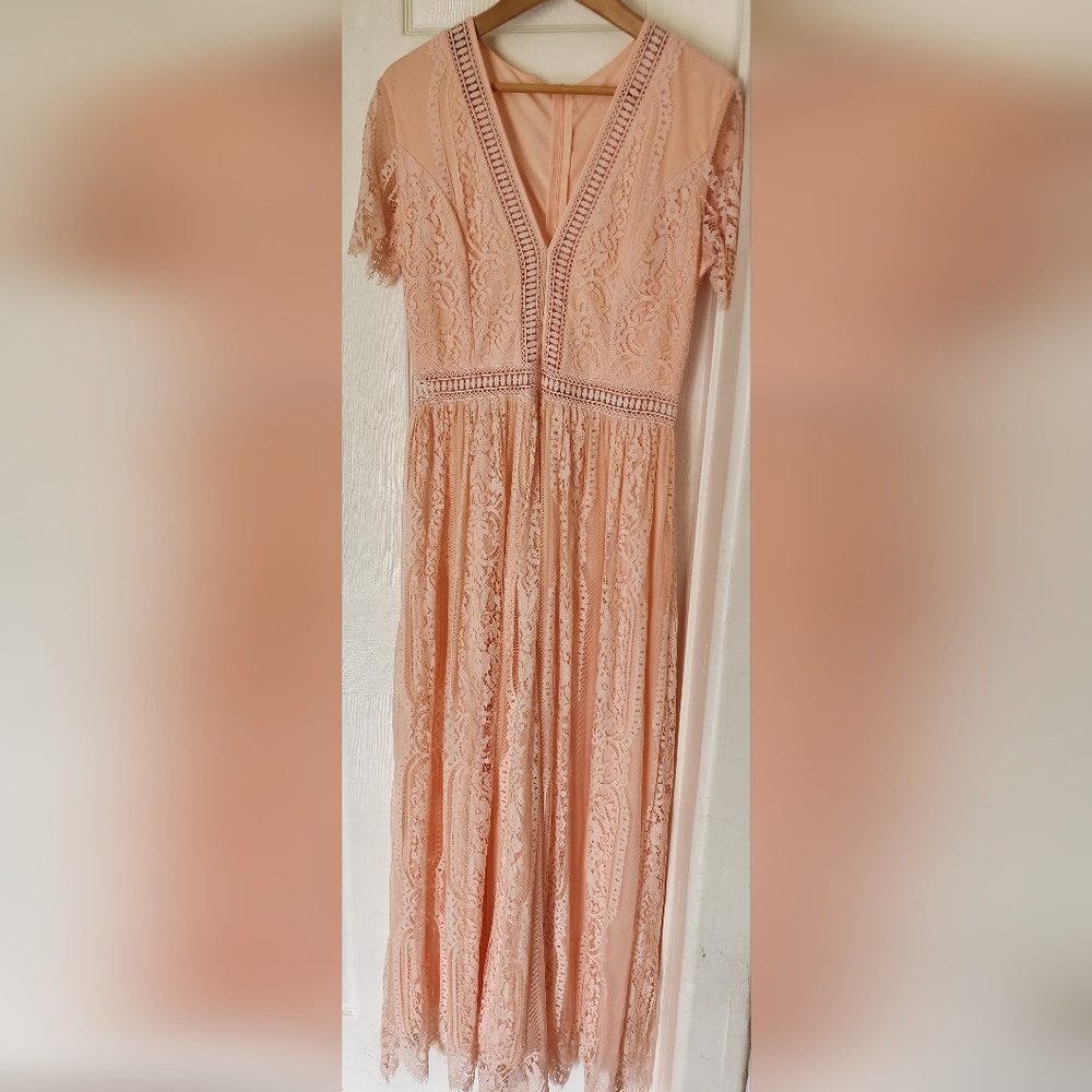 BDCOCO medium light pink maternity dress